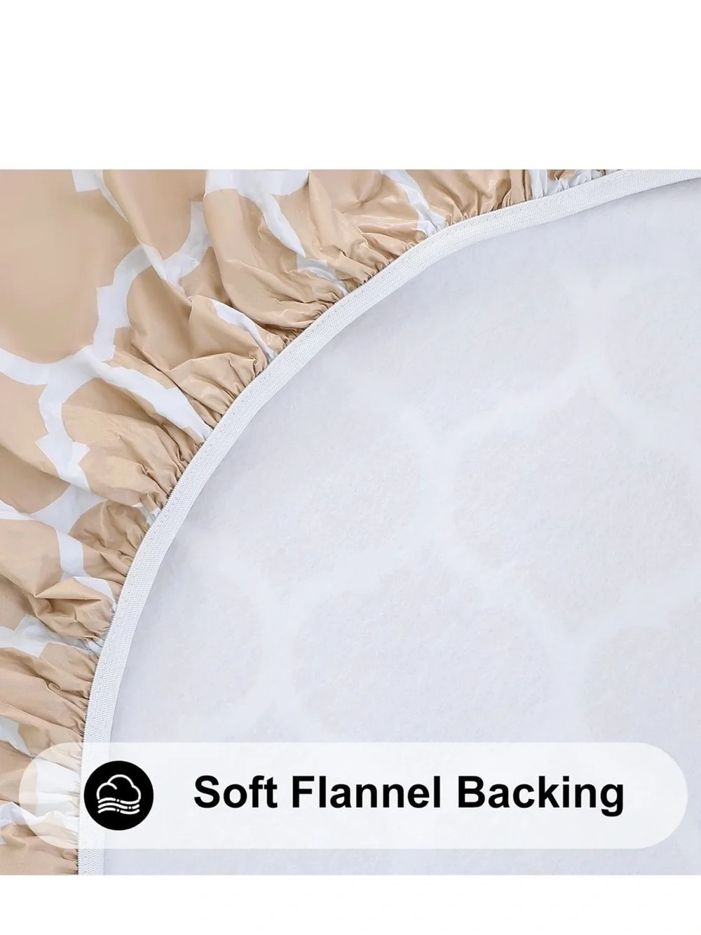 Fitted Vinyl Round Tablecloth — 25”-30”